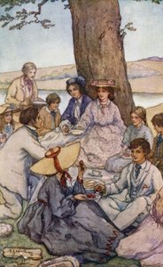 Illustration pour Les Quatre Filles du docteur March - Mary V. Wheelhouse